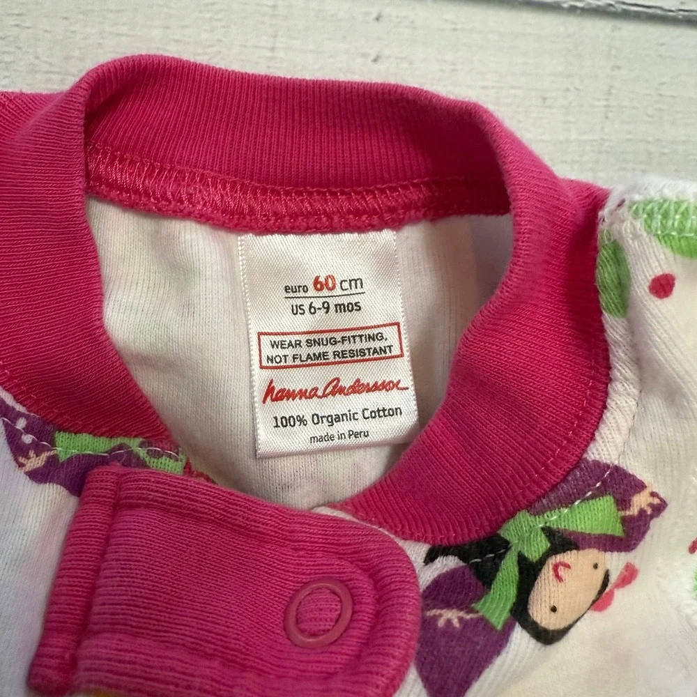 Hanna Andersson girls footless sleeper fairies‎ size 60 6-9 months